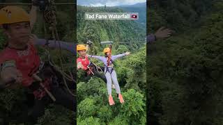 Zipline ! Tad Fane Waterfall . Laos 🇱🇦 #shorts