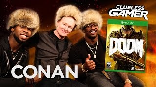 Clueless Gamer Super Bowl Edition: "Doom" | CONAN on TBS