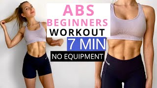 7 MIN ABS WORKOUT AT HOME FOR BEGINNERS | No Equipment