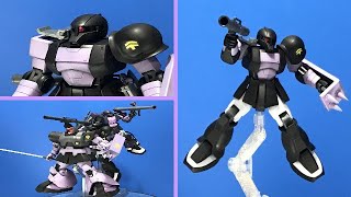 【機動戦士ガンダムMSV】黒い三連星の旧ザクが立体化！HGUC 1/144 ザクⅠ黒い三連星仕様：塗装完成版