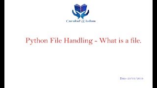 97 - Python File Handling - What is a File ?