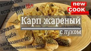 Карп жареный с луком по-домашнему/ как разделать живого карпа?