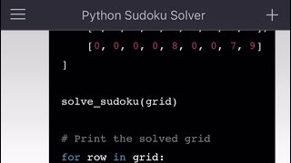 OpenAI ChatGPT - Python based Sudoku solver