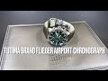 german chronograph watch tutima grand flieger airport green chrono