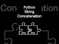 You don't need python string concatenation to do this! | python string concatenation #pythonstrings