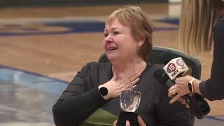 Weston teacher honored with Crystal Apple Award after 40 years in education