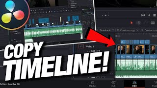 Copy and paste TIMELINE to different project! Davinci Resolve Quick Tip!
