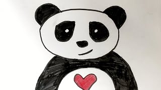 How to draw cute panda - Very easy  - SHN Best Art