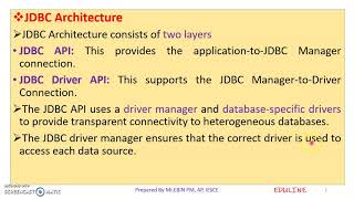 JAVA - MODULE 5 - TOPIC 6 - JAVA DATABASE CONNECTIVITY (JDBC)