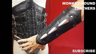 MonkeyBound Leathers Mad Max Claw Spike Arm Gauntlet.