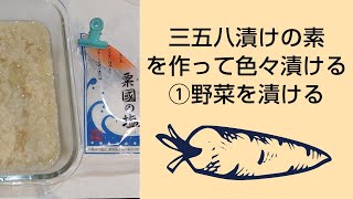 【三五八漬けの素を作って色々漬ける】①野菜を漬ける