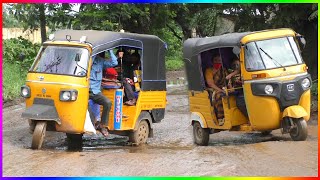 Passenger Auto Rickshaw Going On The Dirty Road | TukTuk Auto Rickshaw Video | Tuk Tuk Racing