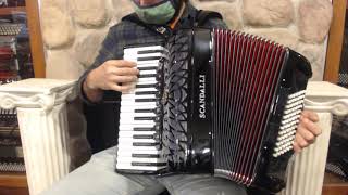 SCANAIRJRMBK - Black Scandalli Air Junior Piano Accordion LMMM 34 72 $4299