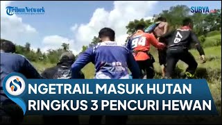 Ngetrail Susuri Hutan Tim Gabungan Polres Probolinggo Kota Amankan 3 Pelaku Sindikat Pencurian Hewan