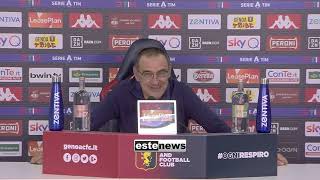 Genoa-Juve 1-3, Sarri: "Preso per il c**o per la finale persa...Assurdo derby alle 17"