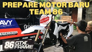 EXCLUSIVE ‼️ PERSIAPAN MOTOR GRASSTRACK BEBEK MODIF TEAM 86 !!