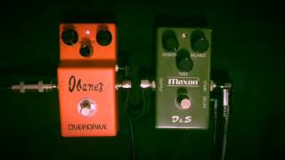 Ibanez OD850 Overdrive vs Maxon D\u0026S - Full Gain