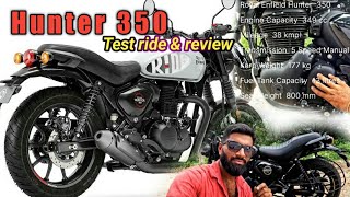 Royal Enfield hunter 350 Telugu review \u0026 test ride experience #royalenfield #hunter350 #teluguvlogs