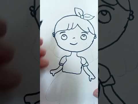 How To Draw A Cute Doll Drawing || Step By Step|| Drawing Cute Dolls ...