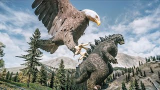 Giant Eagle Snatches Godzilla