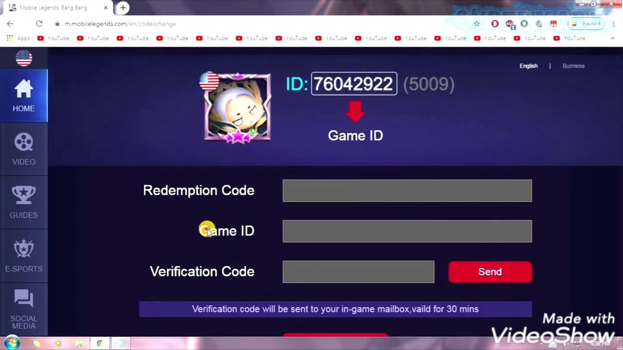 REDEEM CODE / REDEMPTION CODES DECEMBER 2020 [ PART 1 ] MOBILE LEGENDS ...