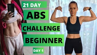 ABS Workout 21 Day Fitness Challenge | Day 1 | Abs Workout at Home for Female Beginners