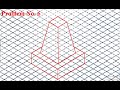 Isometric projections Problem no 6  isometric sheet computer aided engineering drawing #BCEDK103/203