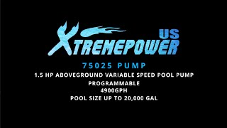 XtremepowerUS: 1.5 HP Above-Ground Variable Speed Programmable Pool Pump, 75025