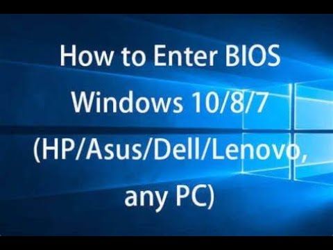 How To Enter The Bios In Any Computer Step By Step - YouTube