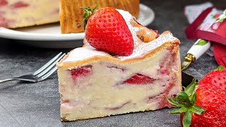 Cheesecake au citron et fraises ! Un gâteau facile, pas comme les autres ! Dessert de saison ♥