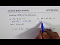 How to find Lowest common multiple LCM between Binomials 5x + 10 and 3x - 3