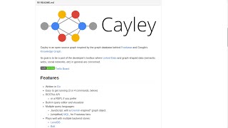 Demo of Cayley - Graph Database written in Go