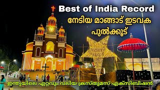 Best of India record നേടിയ മാങ്ങാട് ഇടവകയിൽ പുൽക്കൂട് 😍 #crib #xmas #record #india #church