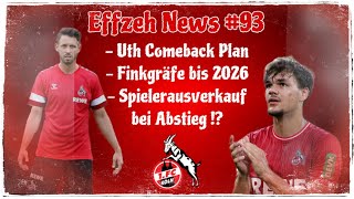 1.FC Köln Max Finkgräfe verlängert bis 2026 | Uth Plan? | Spielerflucht bei Abstieg? Effzeh News #93