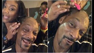 Snoop Dogg Gets His Edges Laid By Tiffany Haddish