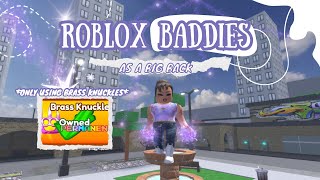 ⊹₊⟡ Using brass knuckles ONLY in ROBLOX BADDIES as a big back *jumpers and clans* ⊹₊⟡