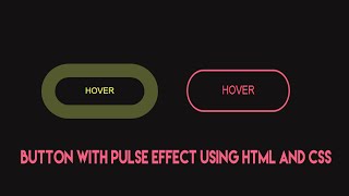 Buttons With Pulse Effects Using Only HTML & CSS
