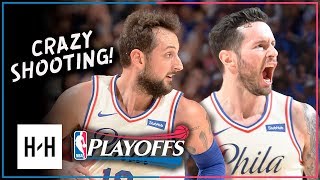 JJ Redick & Marco Belinelli Full Game 1 Highlights 76ers vs Heat 2018 Playoffs - 53 Pts Combined!