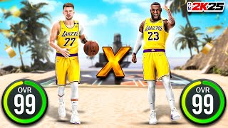 LUKA DONCIC \u0026 LEBRON JAMES TAKEOVER THE PARK in NBA 2K25... (MAVS TRADE LUKA)