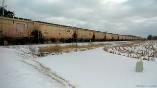 1/13/25 lsrc 6305 6356 northbound willard road z120 csx grain cars