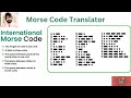 46. Morse Code Translator Using HTML, CSS & JAVASCRIPT.