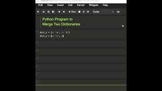 ##Python Program To Merge Two dictionaries #beginners #15