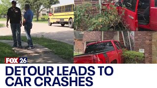 Only on FOX: Harris County drivers crashing into homes due to detours