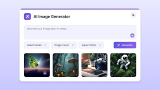 ✨ Build AI Image Generator in HTML CSS & JavaScript | Text-to-Image Generator in JavaScript