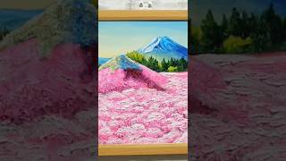 【油絵】富士山とミニ芝桜富士山 #art #oilpainting  #oil #painter #Paintingsea #Peinture #peinture  #Painting　02