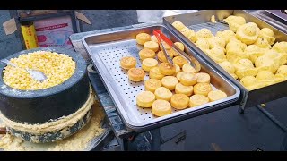 街拍美食 | street foods | 美味的小磨玉米饼 Delicious grinded tortillas