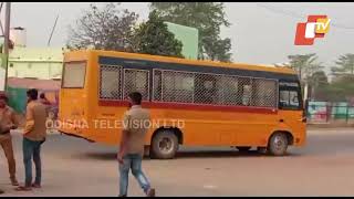 Odisha Driver Mahasangha members stage protest in Boudh over fulfillment of various demands