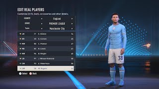 FIFA 23 on PS5 - MANCHESTER CITY PLAYER FACES AND RATINGS - 4K60FPS GAMEPLAY