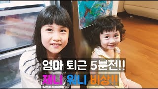 [제니워니 일상영상] 엄마 퇴근 10분전! 제니와 워니가 비상이 걸렸어요~ 바쁘다 바뻐!! Mom is coming home after 10 min! Hurry up!