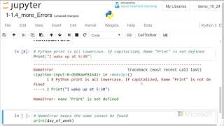 More Errors! - Introduction to Python: Absolute Beginner Module 1 Video 13